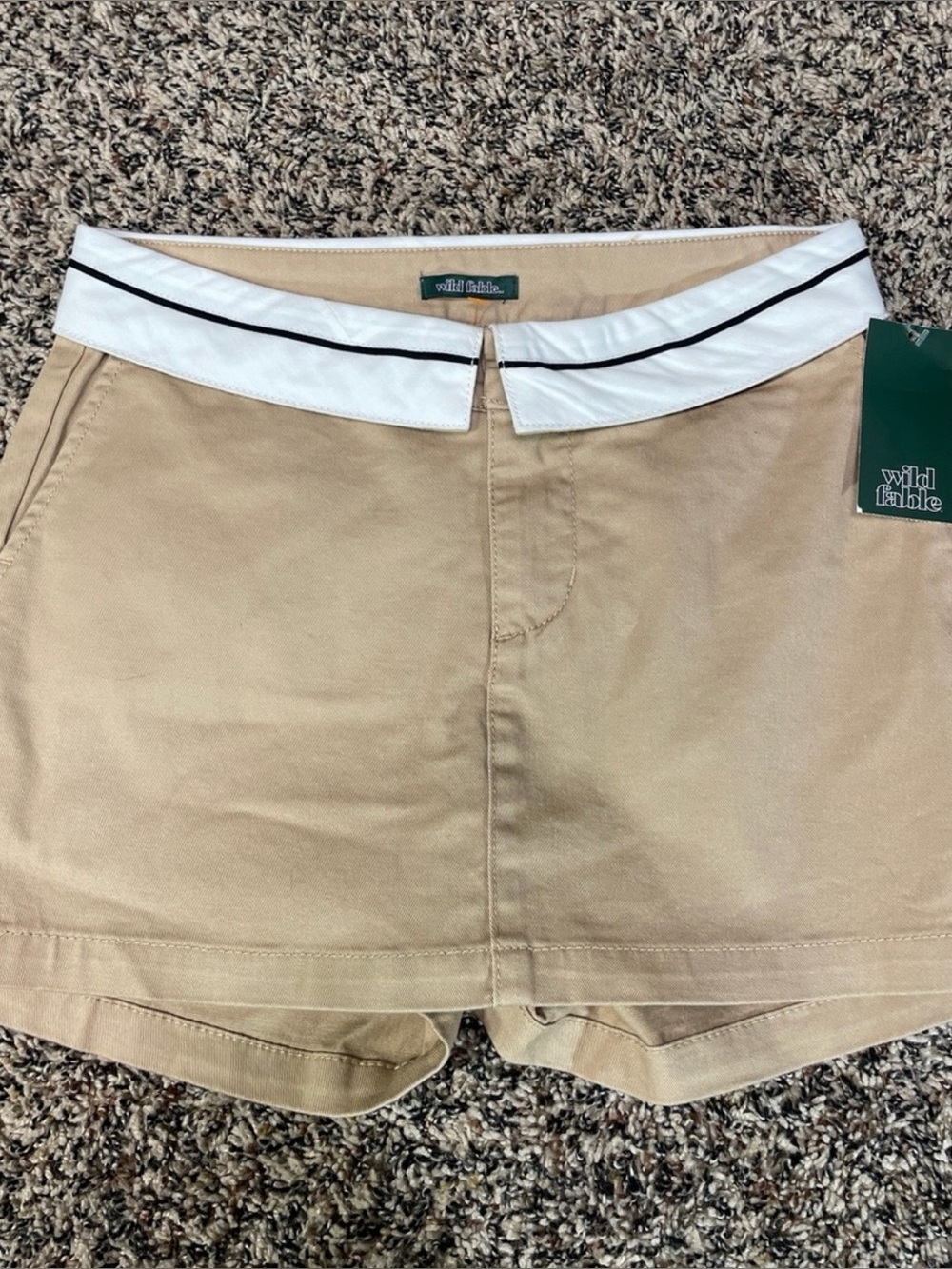 Wild Fable Academia Preppy Tan Shorts